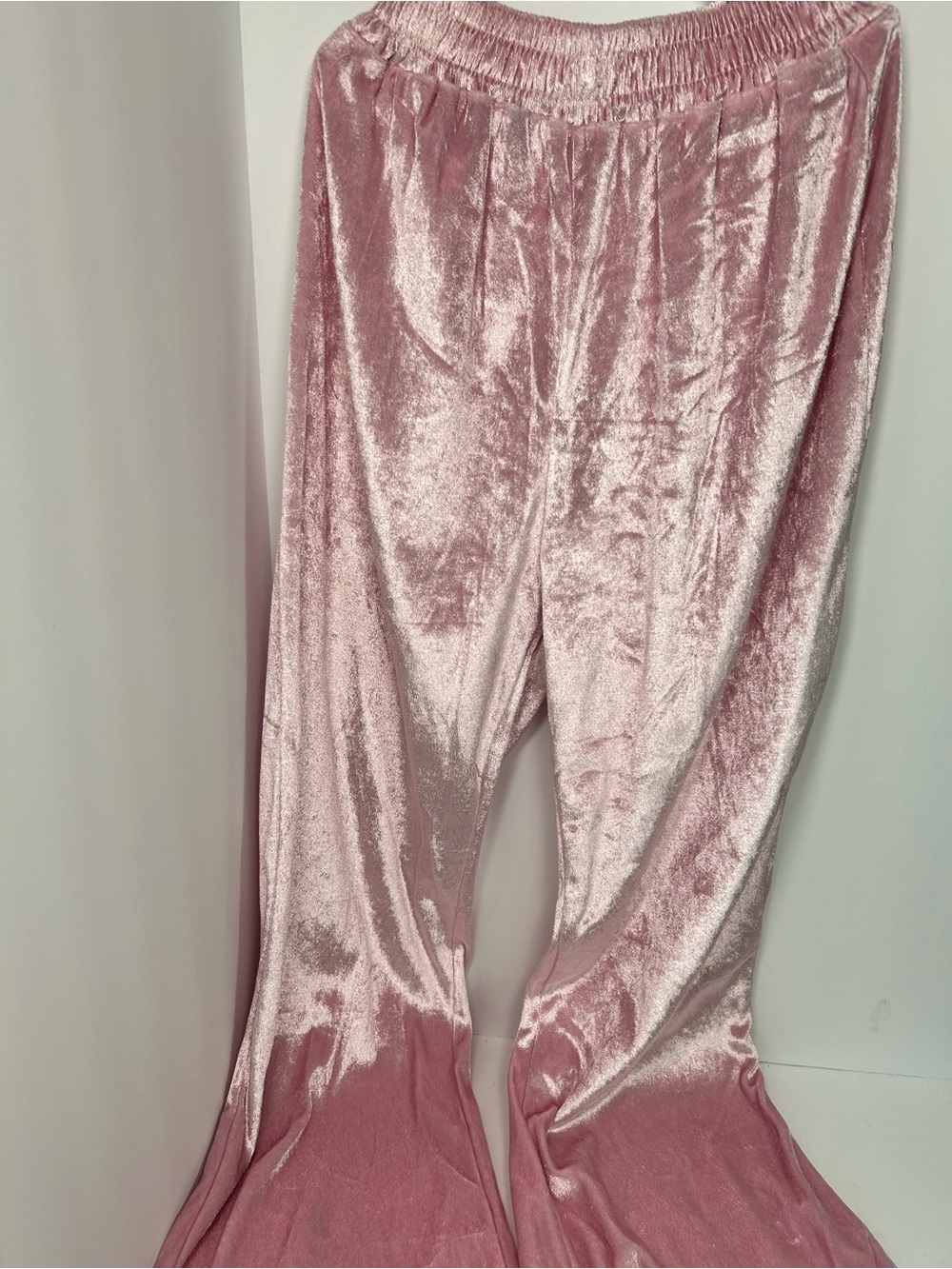 Juicy Couture Light Pink Velvet Flared Leggings